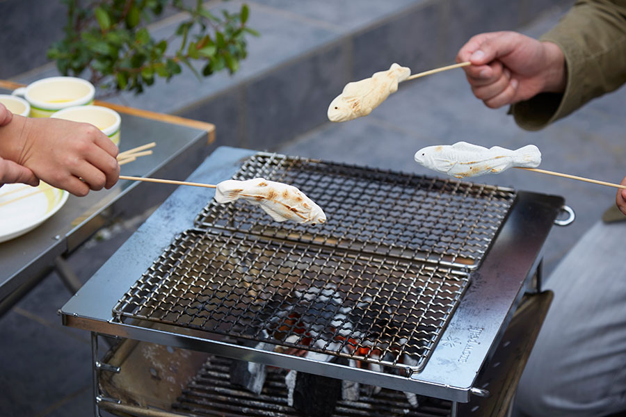 魚の塩焼き！？ いえ、マシュマロです