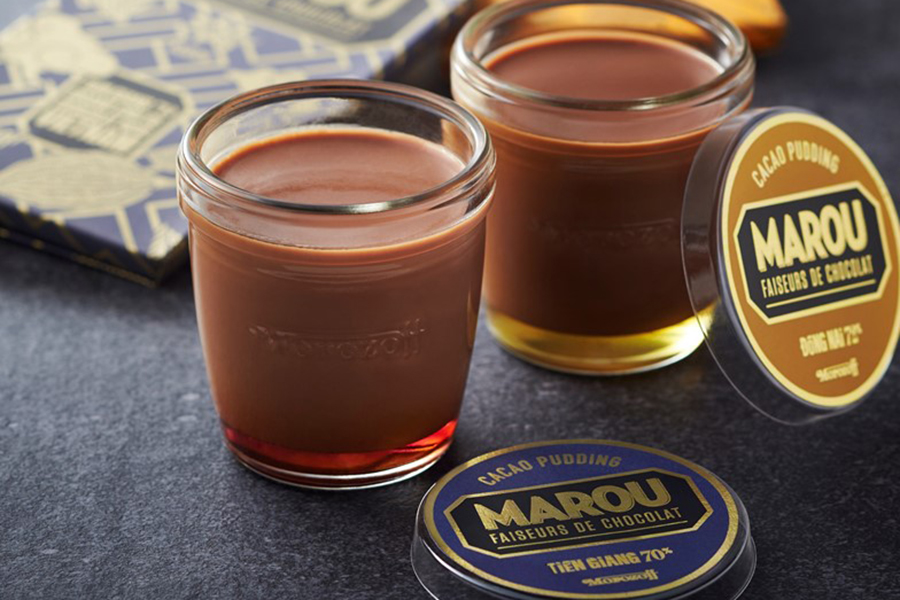 ショコラ専門店「MAROU」とコラボした限定プリン