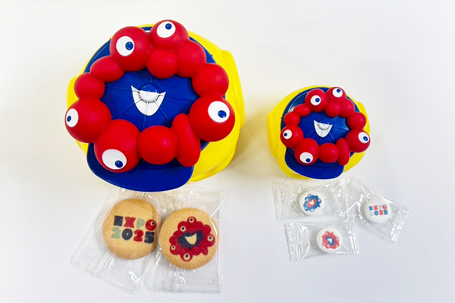 フエキくん」の頭にミャクミャクが…万博限定コラボ菓子誕生】 | 街の