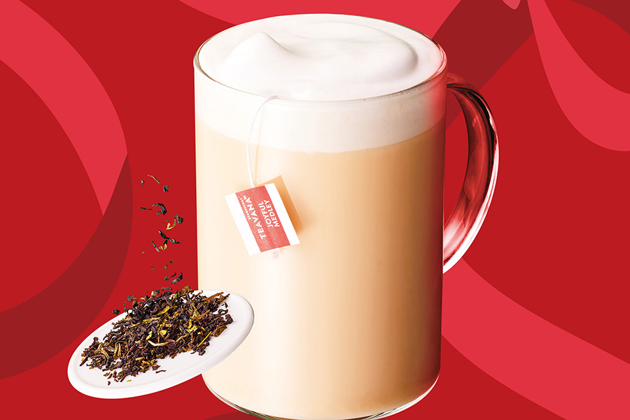 「ジョイフルメドレー ティー ラテ」（Hot、持ち帰りShort520円、店内利用Short530円ほか）